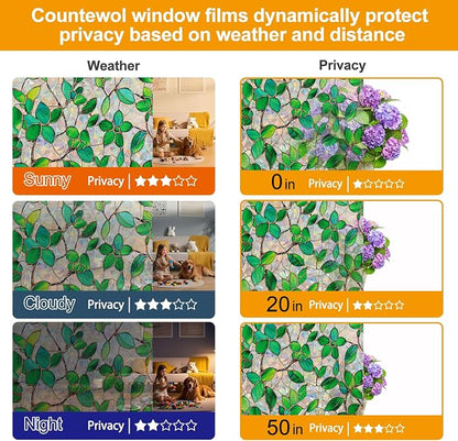 Window Privacy Film Stain Glass Window Film Rainbow Window Film Window clings - Image 4