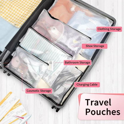 Umriox Small Zipper Pouch, 9.5x7.1 in, Mesh Bags - Image 7