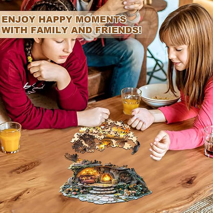 Wooden Puzzles for Adults, Mushroom House Puzzles, Wood Adult Puzzle, Birthday - Image 7