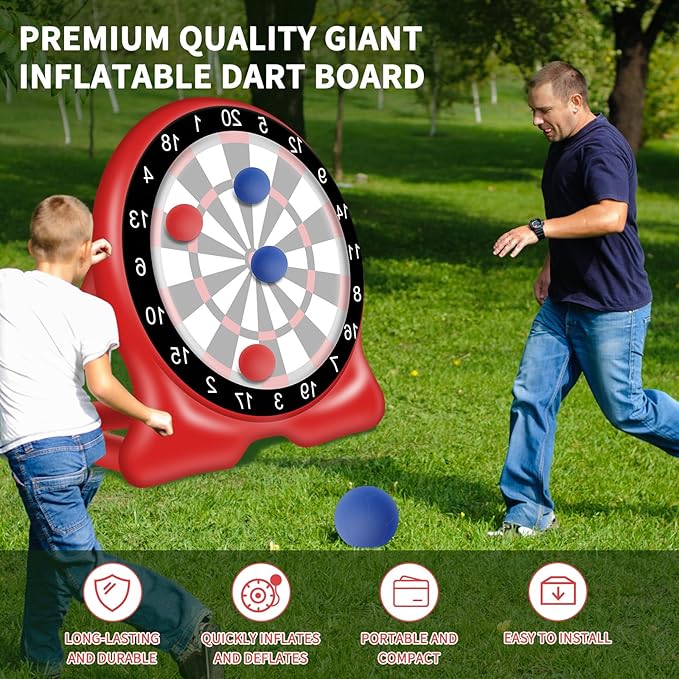Giant Inflatable Dart Board, 6.5FT Outdoor Games - Image 2