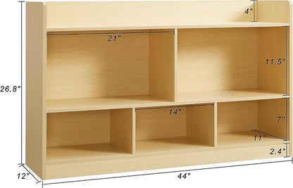 Kids Toy Storage Organizer, 5-Section Bookshelf - Image 3