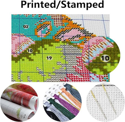 Dimensean Stamped Cross Stitch Kits Full Range of Embroidery Patterns Starter - Image 3