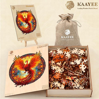 KAAYEE Wooden Jigsaw Puzzles-Wooden Puzzle Adult Unique Shape Advanced Phoenix - Image 7