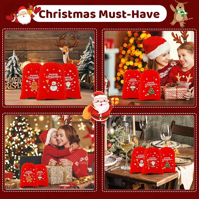 Tapleap Velvet Coth Christmas Bags - Image 5