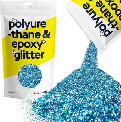 Hemway Polyurethane & Epoxy Resin Glitter 100g / 3.5oz Metallic Crystal Flake by Hemway