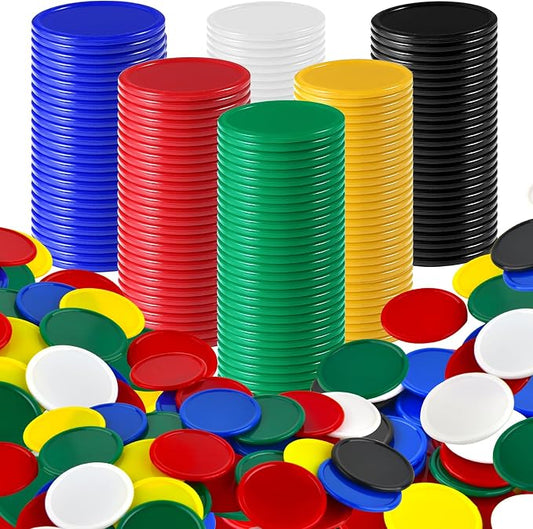 Coopay 600 Pieces 1.5 Inch Plastic Bingo Chips Learning Counters Disks by Coopay