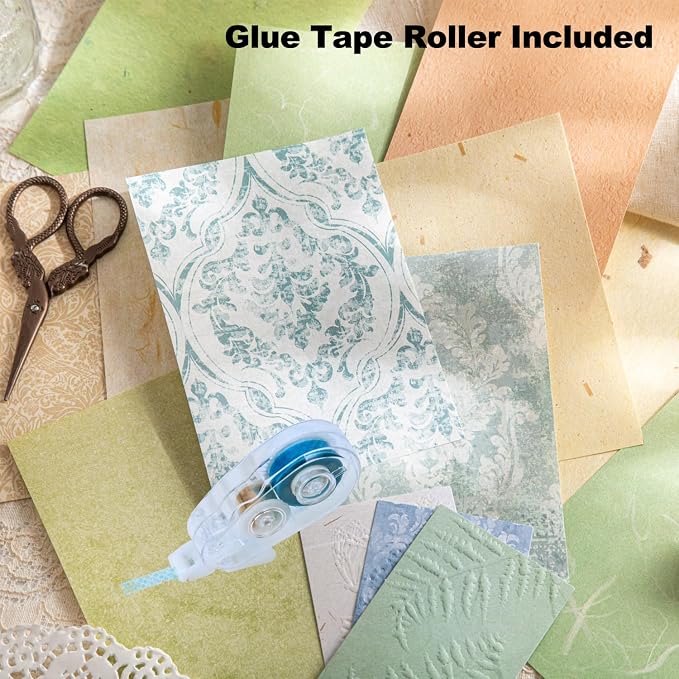 Vintage Floral Scrapbook Paper Set, Scrapbooking, DIY Crafts, and Art Supplies - Image 3