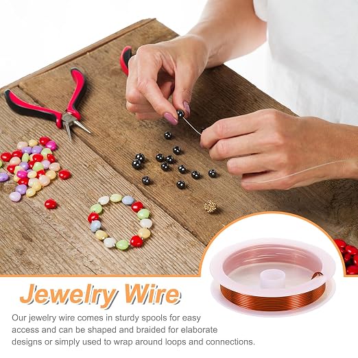 HARFINGTON 5ft Jewelry Wire, 18 Gauge Brass Craft Soft Metal Tarnish Resistant - Image 4