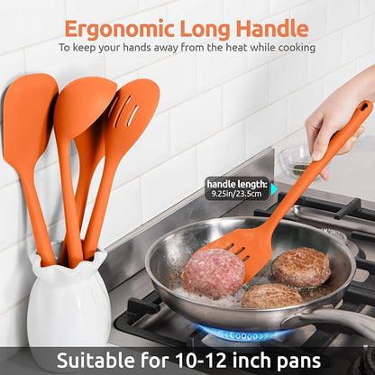 Silicone Kitchen Cooking Utensil Set: U-Taste 600ºF Heat Resistant 13.6in Extra - Image 6