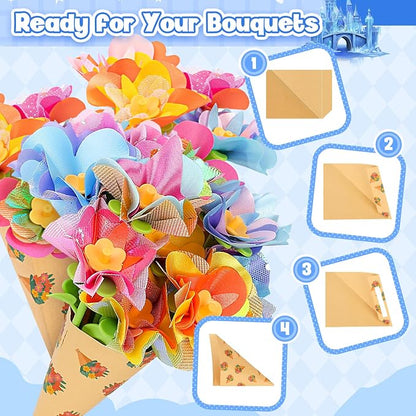 cosone Arts and Crafts Kits for Kids Age 3-12, Fabric Flower Bouquets Toys - Image 8