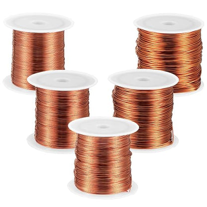 5 Rolls Copper Wire for Jewelry Making 18, 26 Gauge Copper Jewelry Wire Craft by Unknown