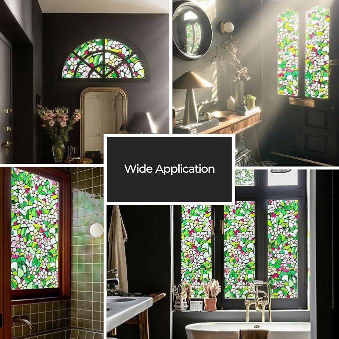 3D Stained Glass Window Film, Decorative Window Privacy Film - Image 7