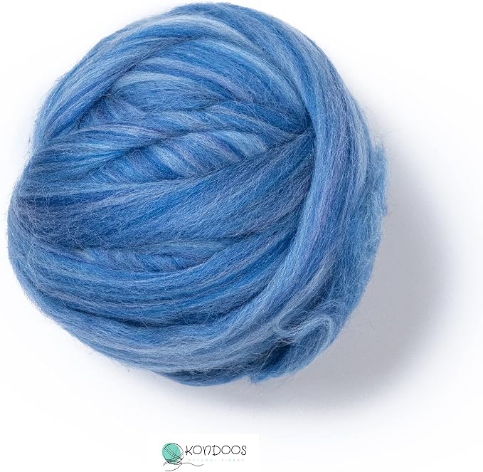 Multi Colored Natural Wool roving, 1 lb. Best Wool - Image 2