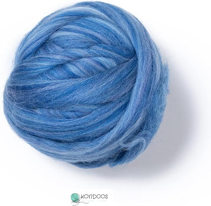 Multi Colored Natural Wool roving, 1 lb. Best Wool - Image 2