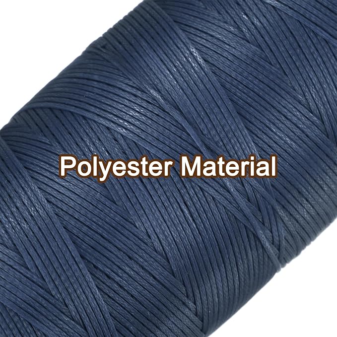 uxcell Leather Sewing Waxed Thread, 284 Yards / 260m 0.8mm 150D Flat Polyester - Image 3
