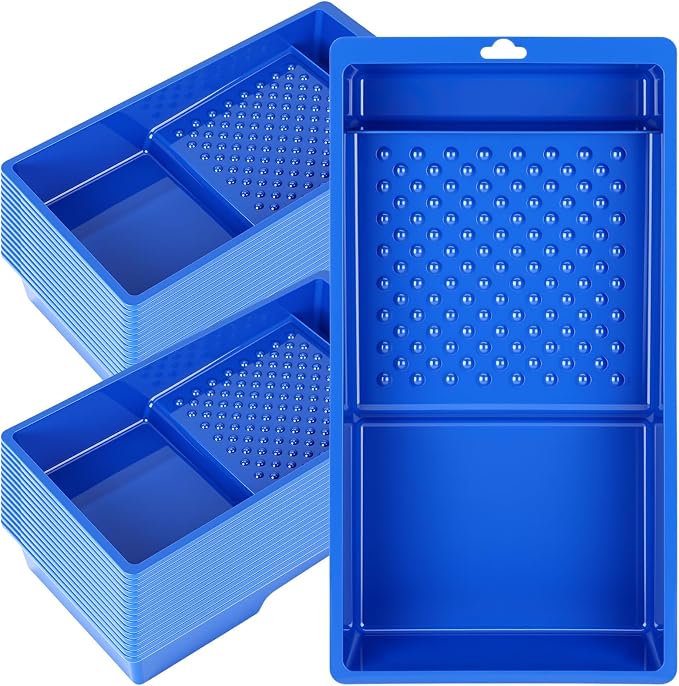 Ripeng 30 Pack 4 Inch Paint Tray Bulk Plastic Paint Roller Tray Small Painting by Ripeng