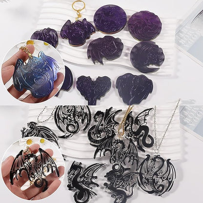 2 Pack Dragon Keychain Resin Mold - Image 2