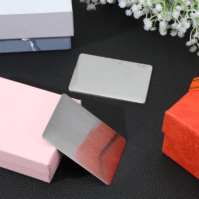 30 Pieces 304 Stainless Steel Metal Business Cards Blank Steel Laser Engraving - Image 7