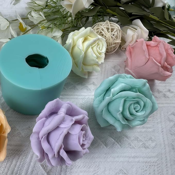 3D Rose Flower Silicone Mold Resin Epoxy Flower Molds Decorating Crafts Candle - Image 4