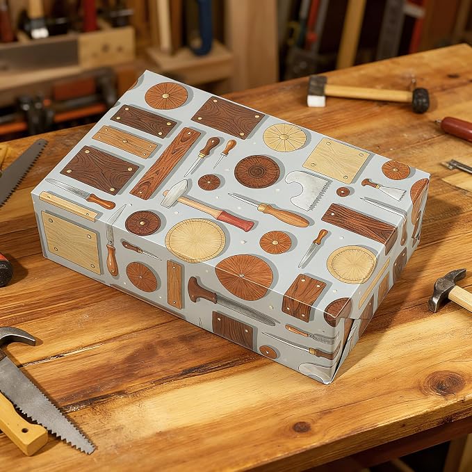 Pineraap 12 Sheets Carpenter Wrapping Paper, Woodworking Tools & Craftsman - Image 6