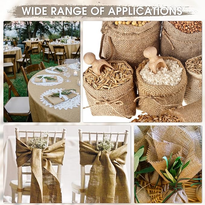 Burlap Fabric - Garden Burlap Fabric Roll Natural Jute Outdoor Fabric Burlap - Image 4