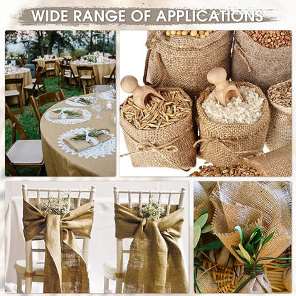 Burlap Fabric - Garden Burlap Fabric Roll Natural Jute Outdoor Fabric Burlap - Image 4