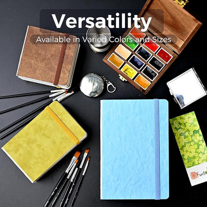 Funto Watercolor Journal 2-Pack, 44 Pages Each, 100% Cotton Hot Press, PU - Image 4