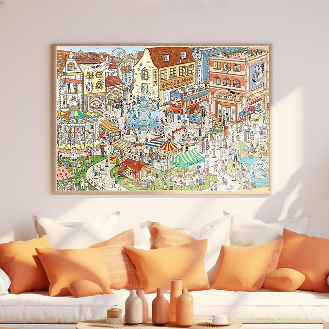 MOMIBOOK Puzzles for Adults 1000 Pieces Jigsaw Puzzles of Weekends in a Small - Image 8