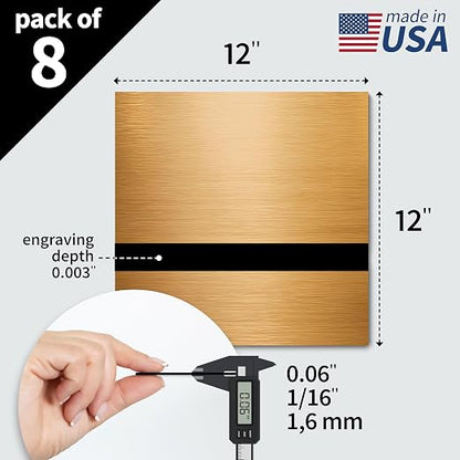 Trotec | Metallic Looking Acrylic Sheet | 12"x12"x1/16, Name Plate | USA Made - Image 2