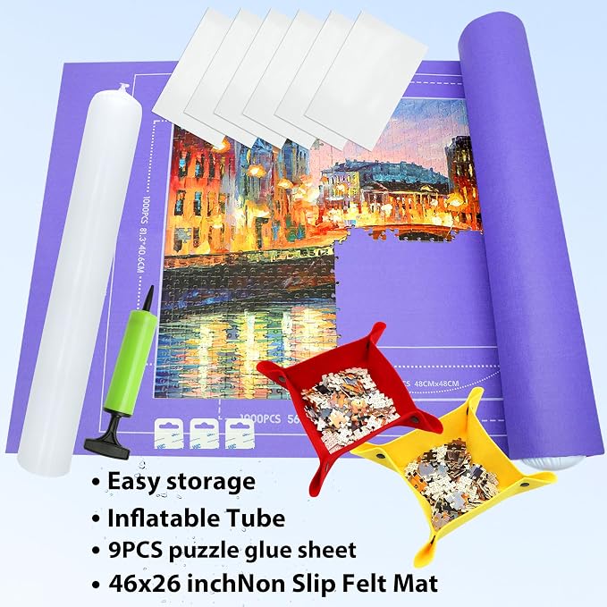 Puzzle Mat Roll Up| Jigsaw Puzzle Mat Roll Up| Roll-Up Save Pad Trays - Image 7