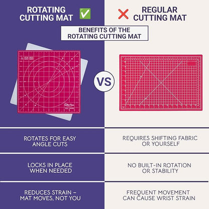 The Quilted Bear Rotating Cutting Mat 12" x 12" - Image 3