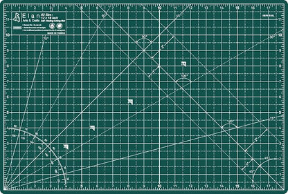Elan Cutting Mat A3 Green, Self Healing Cutting Mat 12x18 Inch, 5-Ply Craft by Elan