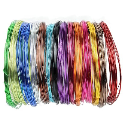 14 Rolls Colored Aluminum Craft Wire, 459 Feet 1mm Flexible Metal Artistic by Ourart