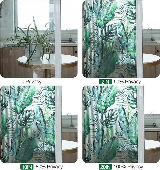 DKTIE Nature Pattern Rainbow Window Film Decorative Stained Glass Window Film - Image 8