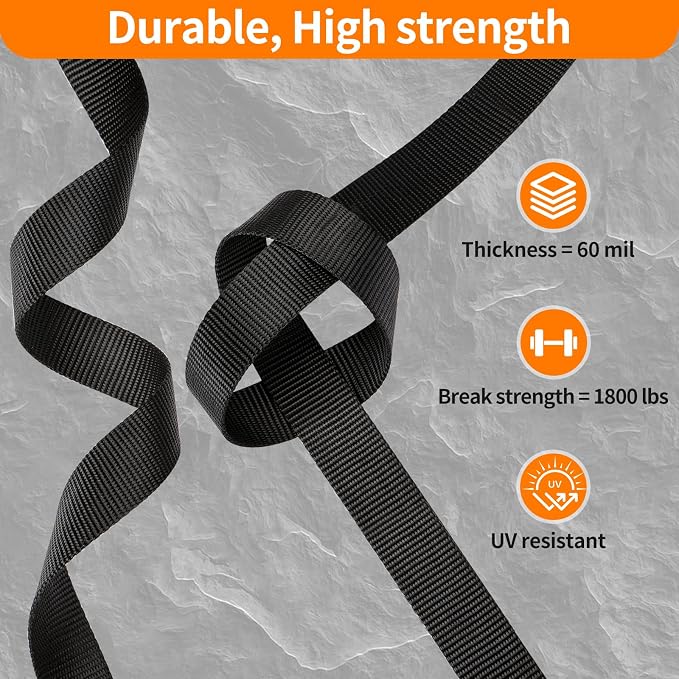 Buckles and Straps Set 1": 6 Yards of Thick Nylon Webbing, 12 Tri-Glide Slide - Image 4