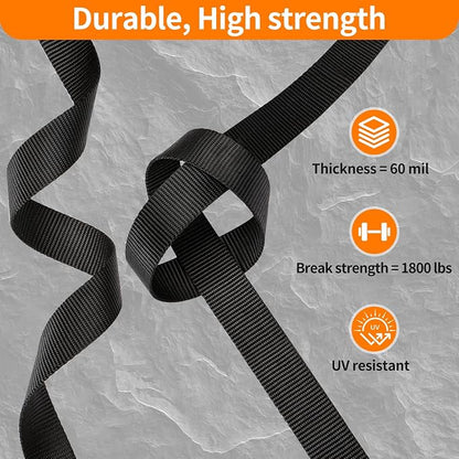 Buckles and Straps Set 1": 6 Yards of Thick Nylon Webbing, 12 Tri-Glide Slide - Image 4