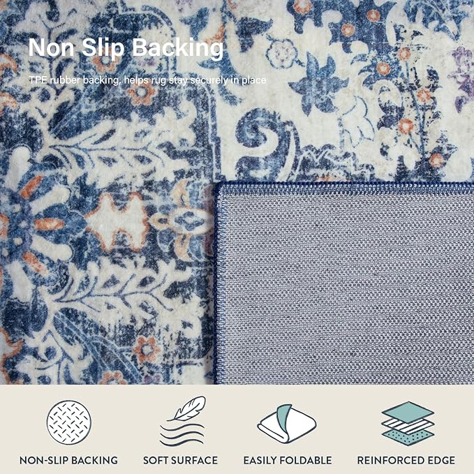 Lahome Bohemian Washable Runner Rug, Non Slip Printed Stair Carpet Runners - Image 5