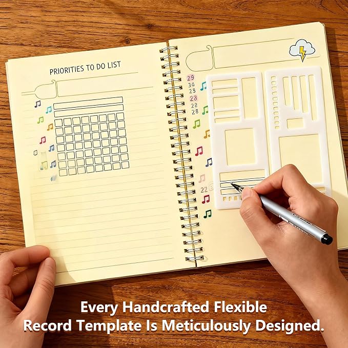 3 Pcs Journal Stencil Set – Reusable Flexible Templates - Image 3