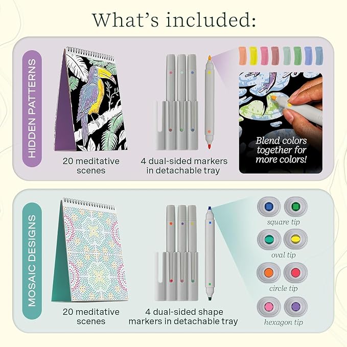 Lifelines FlowArt Activity Pad, Dot Art and More Coloring Books - Image 4