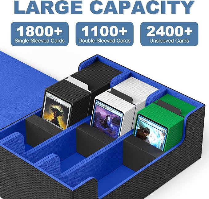 Mlikero Card Deck Case, 1800+ Trading Card Storage Box - Image 2