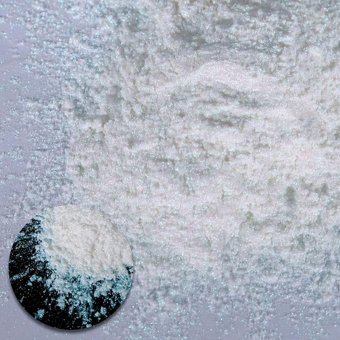 Ceya Interference Mica Powder, 1.8oz/ 50g Ghost Aqua Chrome Nail Powder - Image 2