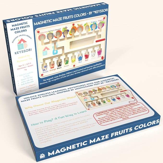 Magnetic Maze Board for Kids Age 3-5, Montessori Educational Wooden for All - Image 7