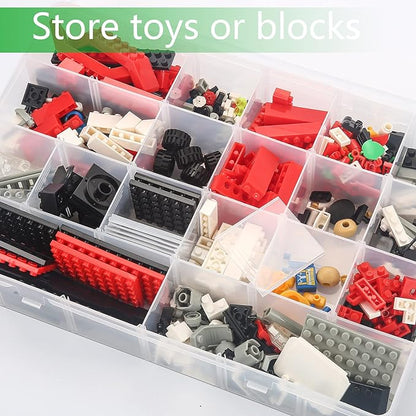 Large 24 Grids Plastic Organizer Box Adjustable Dividers, Art DIY Crafts - Image 4