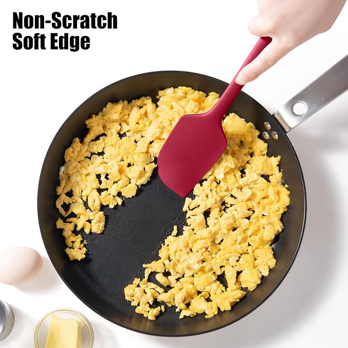 600°F Heat Resistant Silicone Spatula, Doosu High Temp Flexible Kitchen Rubber - Image 4