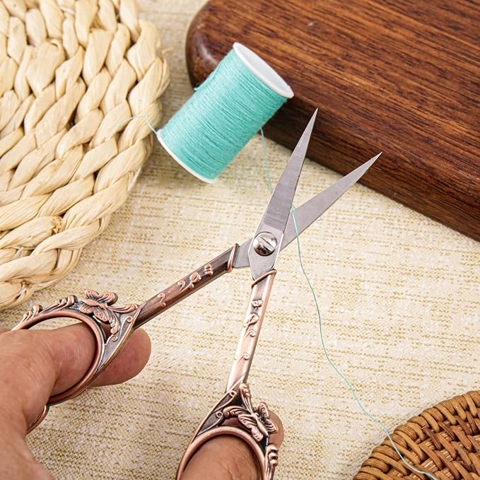 Small Craft Scissors with Cover, Comfortable Handles With Beautiful Butterfly - Image 9