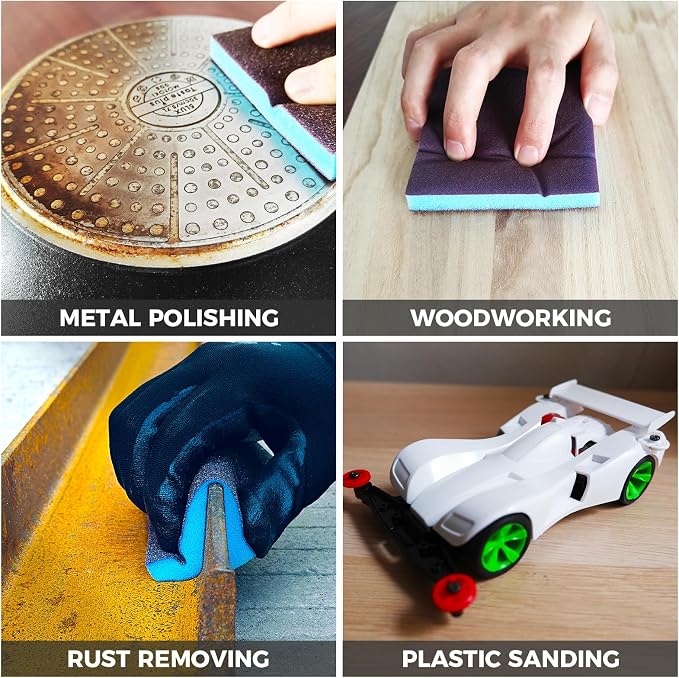 18pcs Sanding Sponge 180 grit Soft Sanding Block Washable and Reusable - Image 6