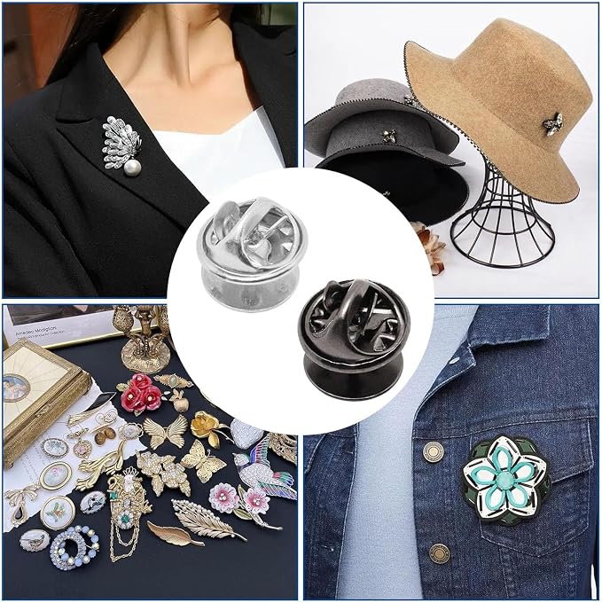 130 Set Pin Backs, Blank Pins Scatter Butterfly Clutch Pin Holder Enamel Pins - Image 7