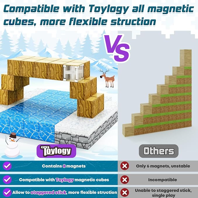 Magnetic Blocks-Build Mine Magnet World Ice Edtion, Toys - Image 3