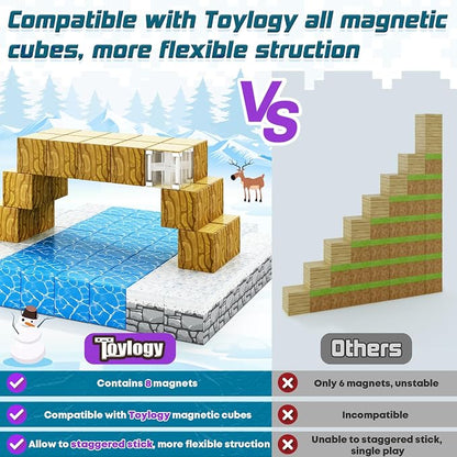 Magnetic Blocks-Build Mine Magnet World Ice Edtion, Toys - Image 3