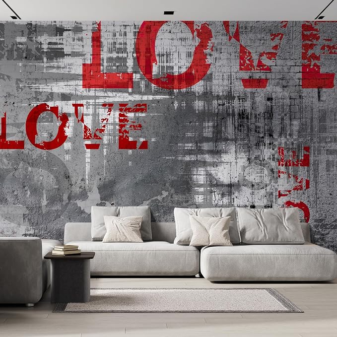 wall26 Wall Sticker/Wall Mural Love Letters Graffiti, Not Peel and Stick by wall26